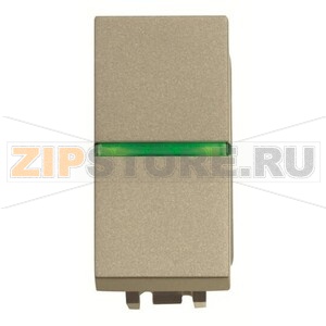 Механизм одноклавишной кнопки, одномодульный, шампань ABB 2CLA210450N1901 