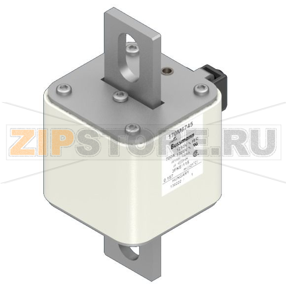 Предохранитель, 700 A, AC 1250 В, 100 кА, size 3, 76x92x159 мм, aR, IEC UL Eaton FUSE 700A 125 