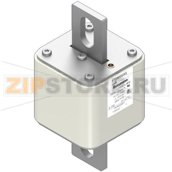 Предохранитель, 700 A, AC 1250 В, 100 кА, size 3, 76x92x159 мм, aR, IEC UL Eaton FUSE 700A 125 