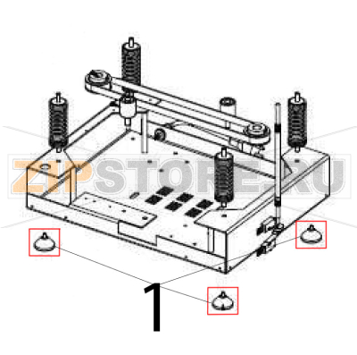 Sucker foot with screw Vema AP 2091 Sucker foot with screw Vema AP 2091Запчасть на деталировке под номером: 1