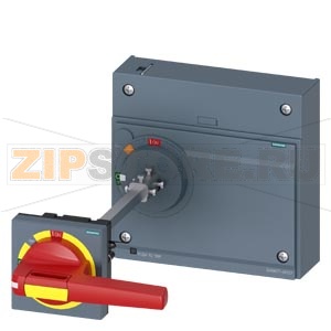 Door mounted rotary operator EMERGENCY-OFF IEC IP65 with door interlocking and illumination kit 24 V DC accessory for: 3VA55/3VA65/3VA66 Siemens 3VA9677-0FK27 