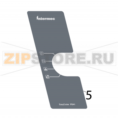 Overlay, front panel Intermec PD41 Overlay, front panel Intermec PD41Запчасть на деталировке под номером: 5Название запчасти на английском языке: Overlay, front panel Intermec PD41.