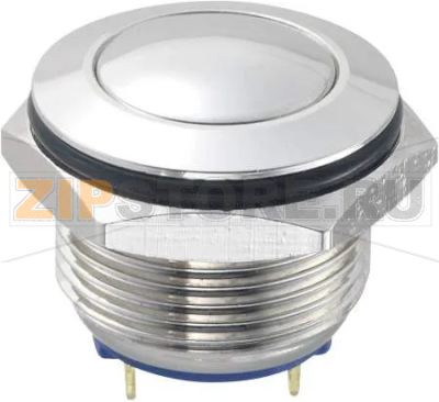 Кнопка антивандальная 48 В/DC, 2 А, 1 x выкл/вкл, без фиксации, IP65, 1 шт TRU Components GQ16B-10/J/N 