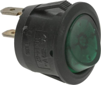 PUSH BUTTON 1-POLE GREEN 4A 250V