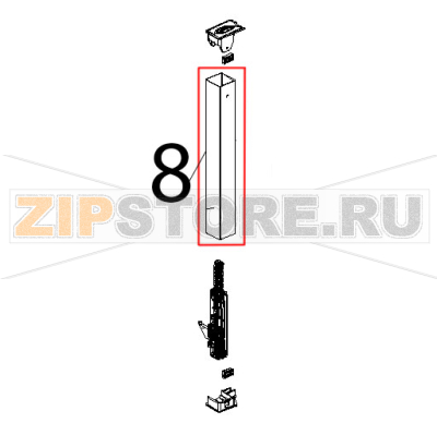 Colonnina SX/DX porta L.M. cristina-stefania-elena Unox XF 188 Colonnina SX/DX porta L.M. cristina-stefania-elena Unox XF 188Запчасть на деталировке под номером: 8