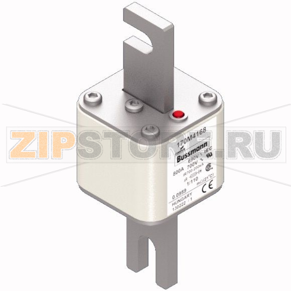 Предохранитель, 800 A, AC 690 В, 200 кА, DIN 1, 53x66x138 мм, aR, DIN, IEC Eaton FUSE 800A 690V 