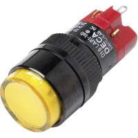 Кнопка 250 В/AC, 5 А, 1 x выкл/вкл, с фиксацией, IP40, 1 шт DECA D16LAR1-1abHY