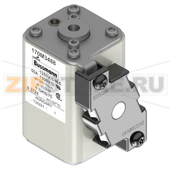 Предохранитель, 50 A, AC 1250 В, 100 кА, size 1, 45x59x81 мм, aR, IEC UL Eaton FUSE 50A 1250V 