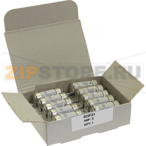 Предохранитель, 3 A, AC 600 В, DC 250 В, 200 кА, HRCI-CA, 14x55 мм, CSA Eaton C.S.A.FUSE FM1 CL'C 