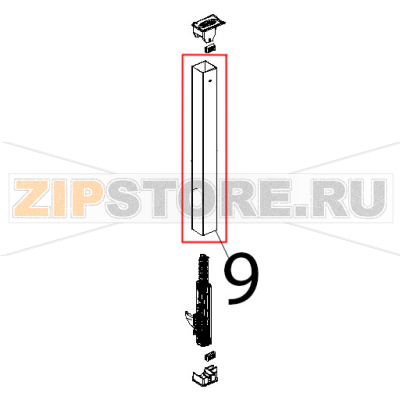 Colonnina SX/DX porta L.M. arianna-rossella Unox XF 193 Colonnina SX/DX porta L.M. arianna-rossella Unox XF 193Запчасть на деталировке под номером: 9