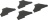 KIT GASKETS GLASS HINGES  4-PIECE