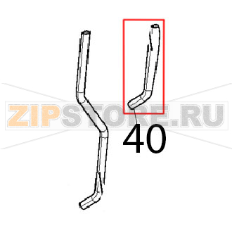 Tubo int. umidita&#039; 2 motori, Ø: 16x1 Unox XBC 615EG Tubo int. umidita' 2 motori, Ø: 16x1 Unox XBC 615EGЗапчасть на деталировке под номером: 40