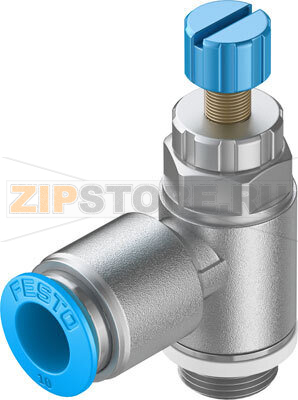 Дроссель с обратным клапаном Festo GRLA-1/4-QS-10-RS-D 