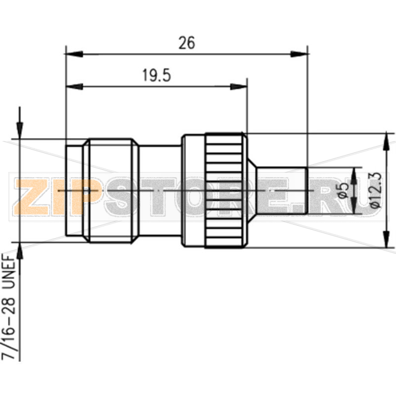 Разъем коаксиальный, гнездо TNC, штекер MCX, 1 шт Telegärtner J01019A0024 