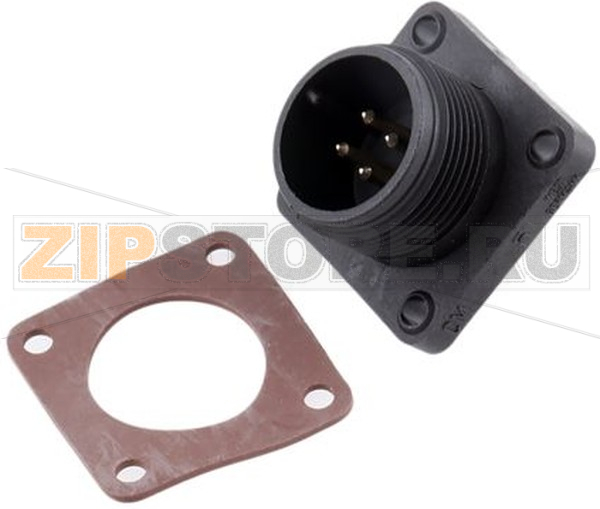 Разъем круглый 10 А, 50 В, IP67, 4 контакта Hirschmann CM 02 E 14S-2 P 