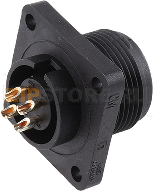 Разъем круглый 10 А, 50 В, IP67, 4 контакта Hirschmann CM 02 E 14S-2 P 