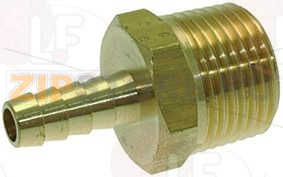 ЛАТУННЫЙ КОНЦЕВОЙ ПАТРУБОК ДЛЯ ШЛАНГА Ø 3/8"M Ø 6,5 