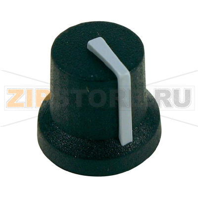 Ручка поворотная, рифленая ось, черная, диаметр оси: 6 мм, K87MBR Cliff CL170844CR 