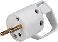 FICHE MALE 16A 2 POLES + TERRE