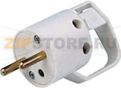 FICHE MALE 16A 2 POLES + TERRE 