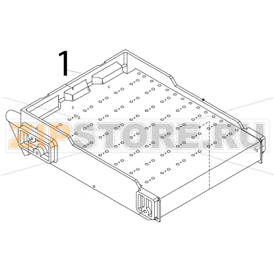 Water plate Hoshizaki IM-65NE-25 Water plate Hoshizaki IM-65NE-25Запчасть на деталировке под номером: 1