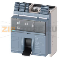 fixed-mounted molded case circuit breaker w. handle frame 1600; 4AUX and trip alarm switch S24; Icu "H" Icu=85kA @ 415V, 3-pole ETU320, LI, In=1250A rotary coding switch Ir=500...1250A Ii=1.5...15 x In N conductor protec. adjustable opt. w. ext. CT; up to