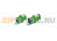 Hyperline FA-P11Z-SC/SC-N/BK-GN Оптический проходной адаптер SC/APC-SC/APC, SM, simplex, корпус пластиковый, зеленый, черные колпачки