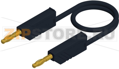 Провод тестовый 0.25 м, черный Hirschmann MLN 25/2.5 AU SCHWARZ / BLACK 