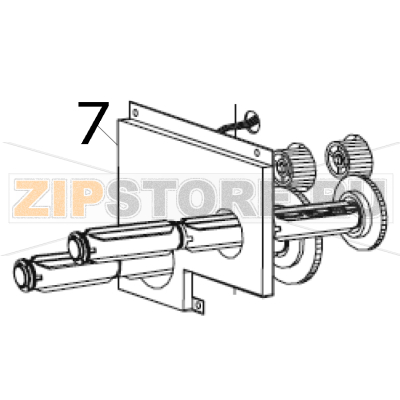Cover for spindle gears RH Zebra 170PAX4 Cover for spindle gears RH Zebra 170PAX4Запчасть на деталировке под номером: 7