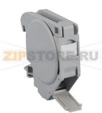 Hyperline FP-IE-DIN-KJ-1A-GY Крепление для Keystone Jack на DIN-рейку в распределительные щиты для промышленных решений, с 2-мя боковыми крышками, ширина 21 мм 