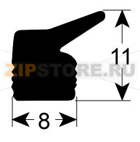 УПЛОТНЕНИТЕЛЬ 11x8ММ КРЫШКИ ВАКУУМНОГО УПАКОВЩИКА (20МЕТРОВ) 