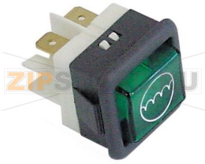 Лампа зеленая для Comenda LF-315 26,5x25,6mm 230 V green