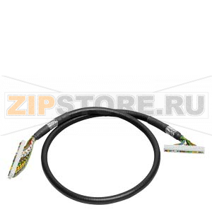 Экранированный соединительный кабель для SIMATIC S7-1500 между специальным фронтальным соединителем и терминальным блоком, 50 X 0.14 кв.мм с IDC-разъёмами, длина 10,0 м Siemens 6ES7923-5CB00-0DB0 
