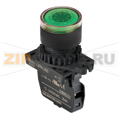 Лампа сигнальная, Ø отверстия: 22/25 мм Autonics L2RR-L3GDM 