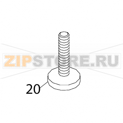 Adjustable leg Fagor AD-48 DD Adjustable leg Fagor AD-48 DDЗапчасть на деталировке под номером: 20Название запчасти Fagor на английском языке: Adjustable leg AD-48 DD.