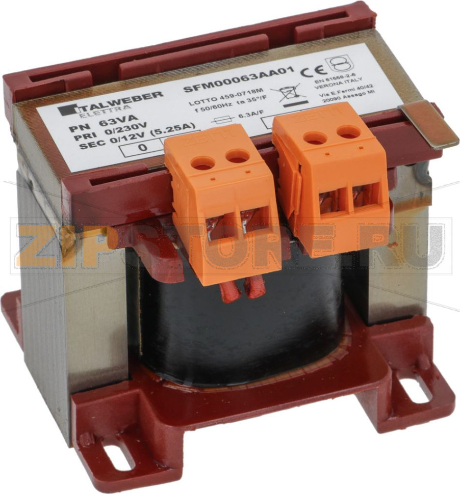 ТРАНСФОРМАТОР 0-230V/0-12V 63VA 