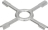 REDUCER TRIVET CROSS ALUMINIZED
