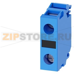 Опорная клемма, цвет: синий, винтовой зажим, для крепления на переднюю панель Siemens 3SU1400-1DA50-1AA0 
