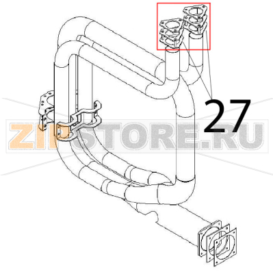 Outlet flange gasket Angelo Po FC1011G Outlet flange gasket Angelo Po FC1011GЗапчасть на деталировке под номером: 27