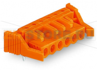 MCS MIDI Classic Розетка под пайку THT; 0.6 x 1.0 mm solder pin; угловые; Фиксирующий рычаг; Шаг контактов 5,08 мм; 12-пол.; оранжевые Wago 232-272/039-000