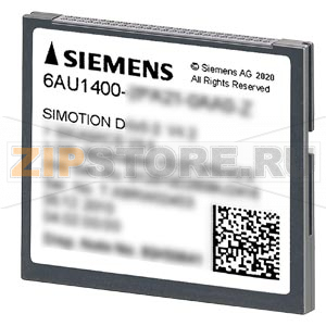 SIMOTION drive-based 2 GB Compact Flash Card D410-2; SINAMICS drive software V5.x and SIMOTION kernel for SIMOTION D410-2; current software version; note: not for SIMOTION D410, D4x5 and D4x5-2; is compatible with 1 GB CF card 6AU1400-1PA23-0AA0 Siemens 6 