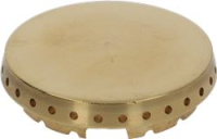 BURNER CAP PERFORATED BRASS POLISHED