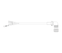Кабель силовой 10 м, 380 В, 4.4-7.5 кВт, без тормоза Inovance S6-L-M022-10.0