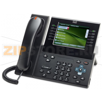 IP-видеотелефон 48 В/DC, 2xGE (PoE), 6 линий, SIP, RJ-45, 640х480 пкс Cisco CP-9971-C-K9 