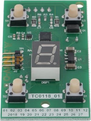 ELECTRONIC BOARD 4 BUTTONS WITH DISPLAY 