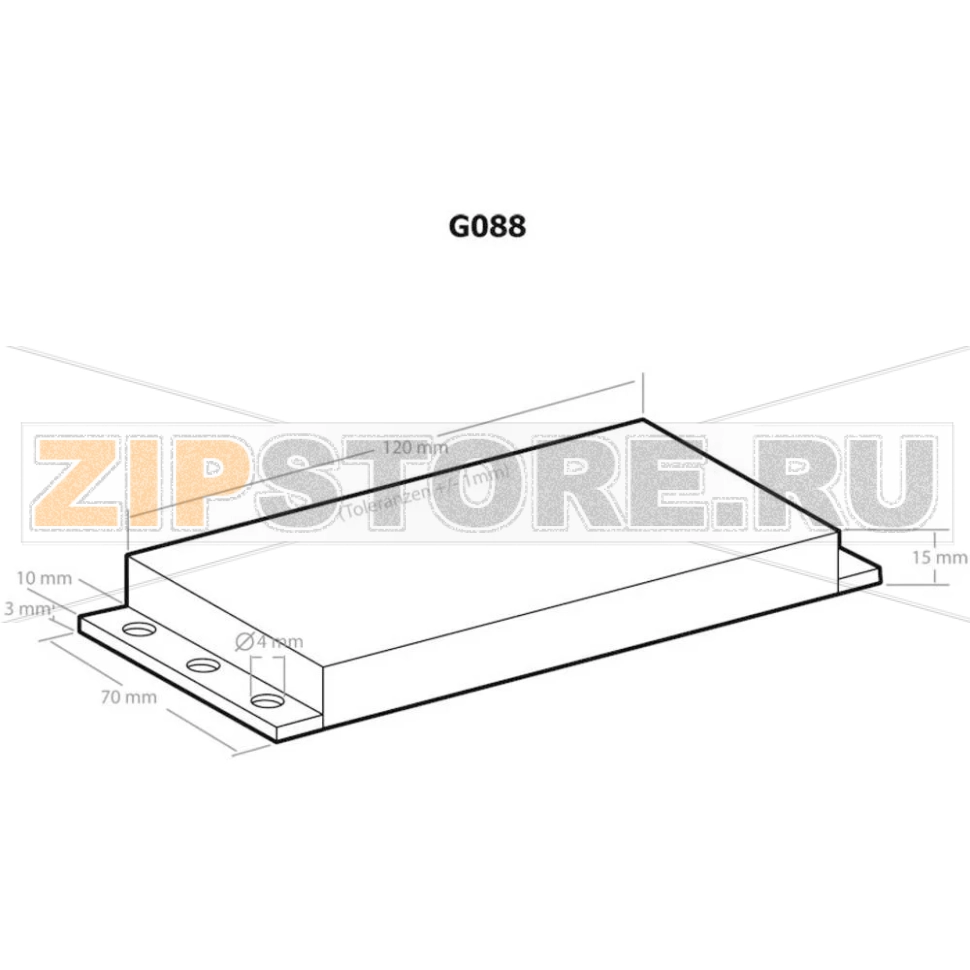 Корпус 120x70x15 мм, пластиковый, черный, 1 шт Kemo G088 