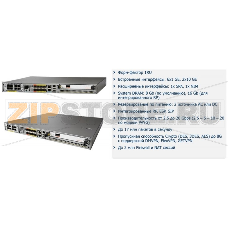 Шасси, 8 слотов Cisco ASR1001-X= 