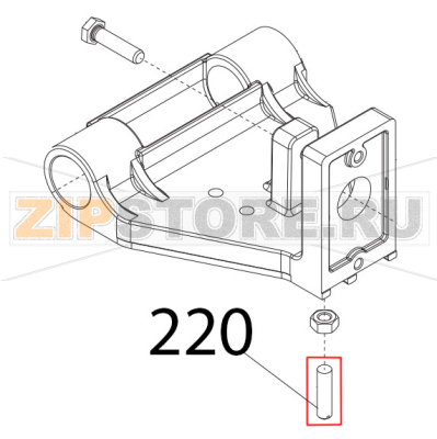 Prigioniero 6x25 ottone Sirman Mirra 300 Y09 Prigioniero 6x25 ottone Sirman Mirra 300 Y09Запчасть на деталировке под номером: 220