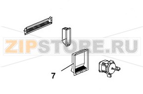 Крышка мотора вентилятора Unox XF023 Оригинальное название запчасти: VM1952A - IP MOTOR COVER Unox XF023 На деталировке запчасть Unox XF023 под номером: 7