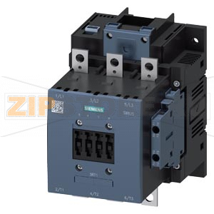 КОНТАКТОР, 250A/AC-1 AC/DC-НОМИНАЛЬНОЕ ПИТАЮЩЕЕ НАПРЯЖЕНИЕ УПРАВЛЕНИЯ UC 96-127V ДОП. КОНТАКТЫ 2НО+2НЗ 3 ПОЛЮСА, ТИПОРАЗМЕР S6 ШИННОЕ ПРИСОЕДИНЕНИЕ ПРИВОД: ЭЛЕКТРОННЫЙ, УПРАВЛЕНИЕ ОТ ПЛК DC24V Siemens 3RT1456-6NF36 